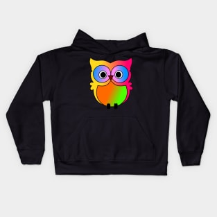 Cute colorful owl Kids Hoodie